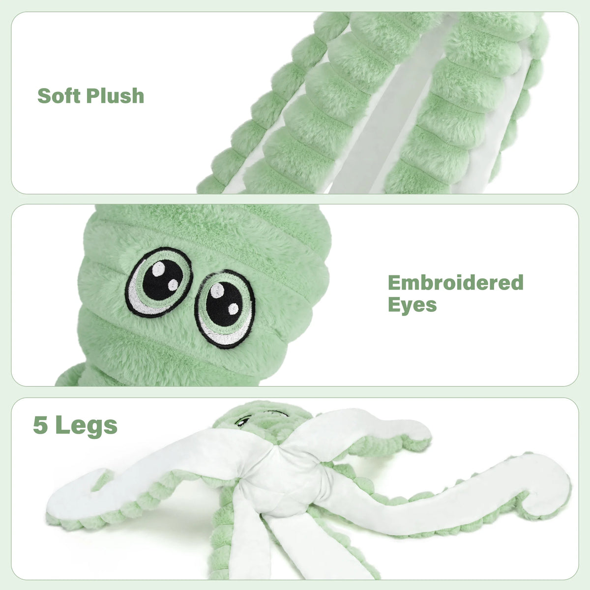 Octopus Plush Squeaky Dog Toy for Chewing and Interactive Play