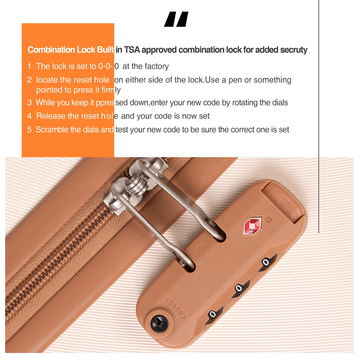 Travelhouse ABS Luggage Set With Spinner Wheels And TSA Lock