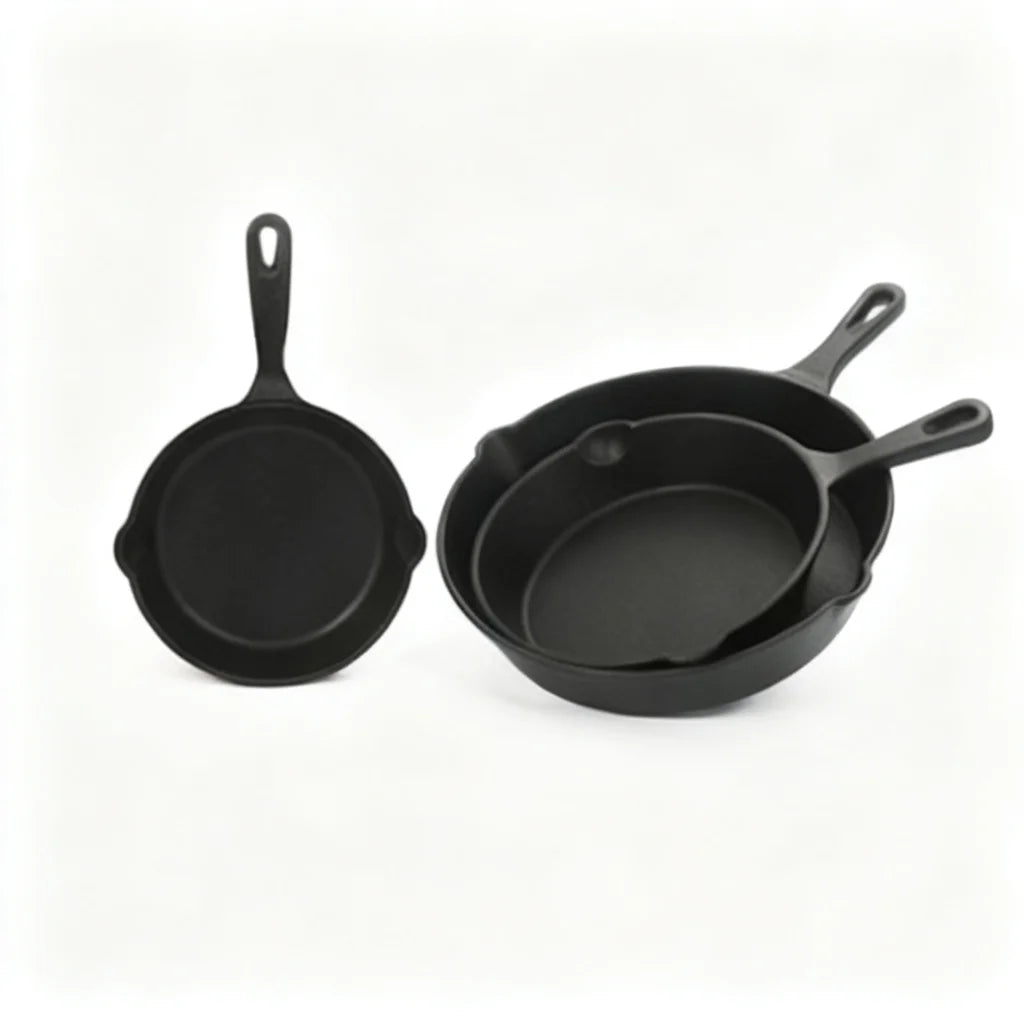 Durable Cast Iron Skillet Set for Indoor Outdoor Cooking |