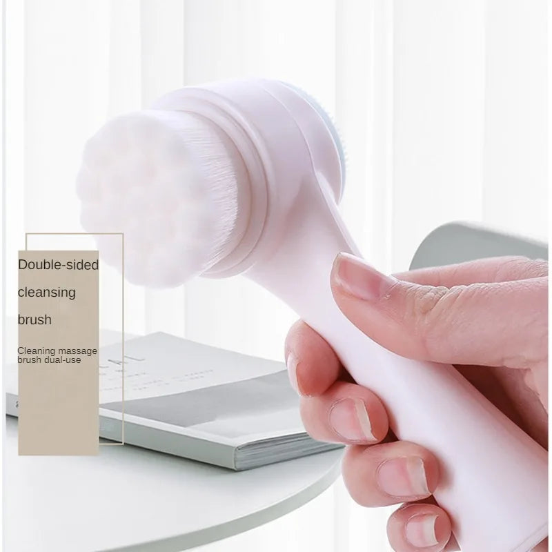 Double Sided Silicone Facial Cleansing Brush for Blackhead Removal