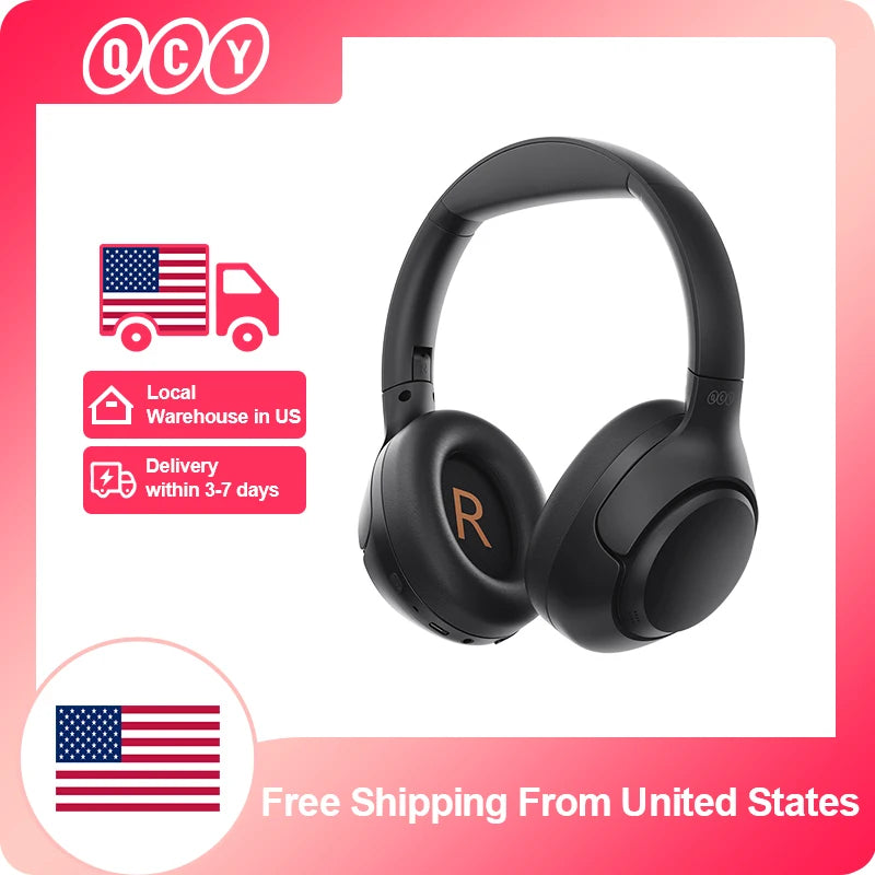QCY H3 Wireless Headphones With Hybrid Active Noise Cancellation
