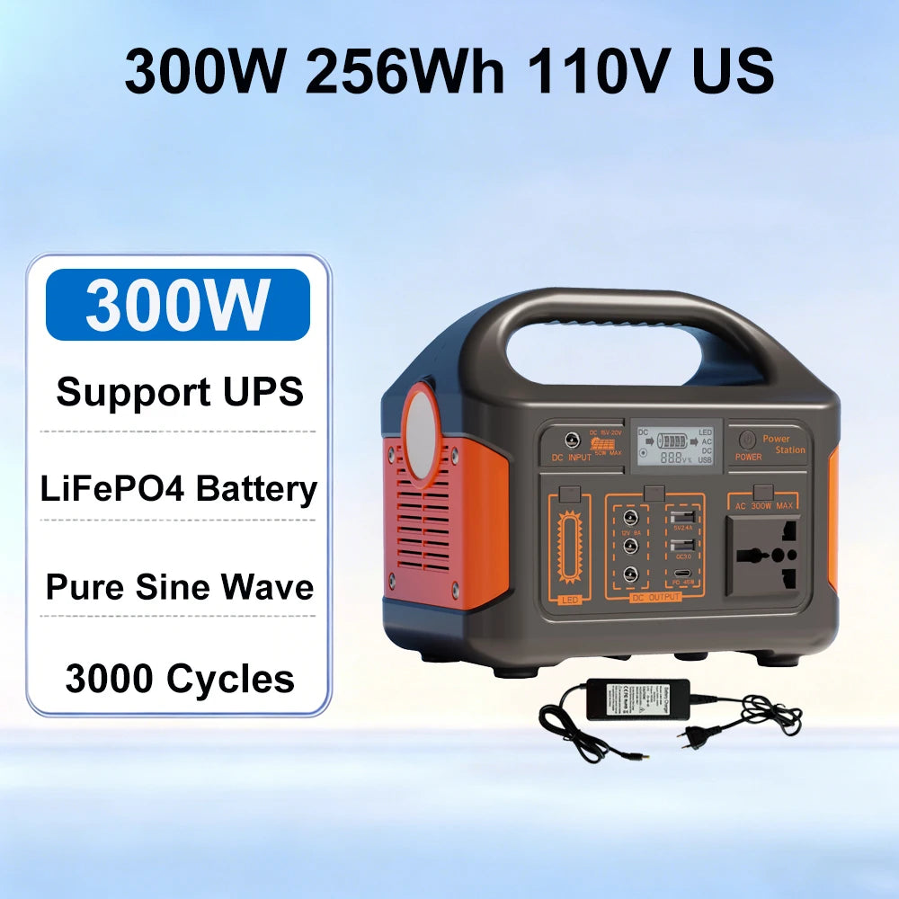 GaiaRay Portable Power Station With LiFePO4 Battery Solar Generator