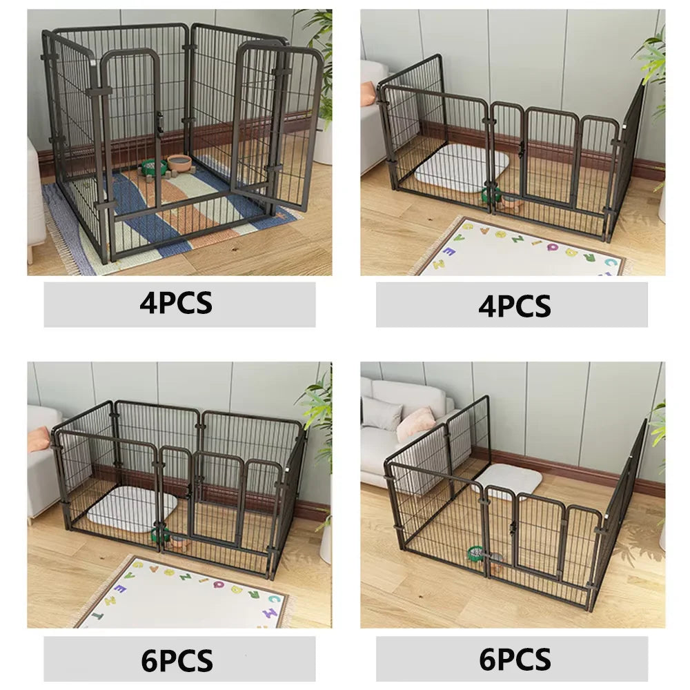 Foldable Stainless Steel Pet Playpen for Dogs and Small Pets