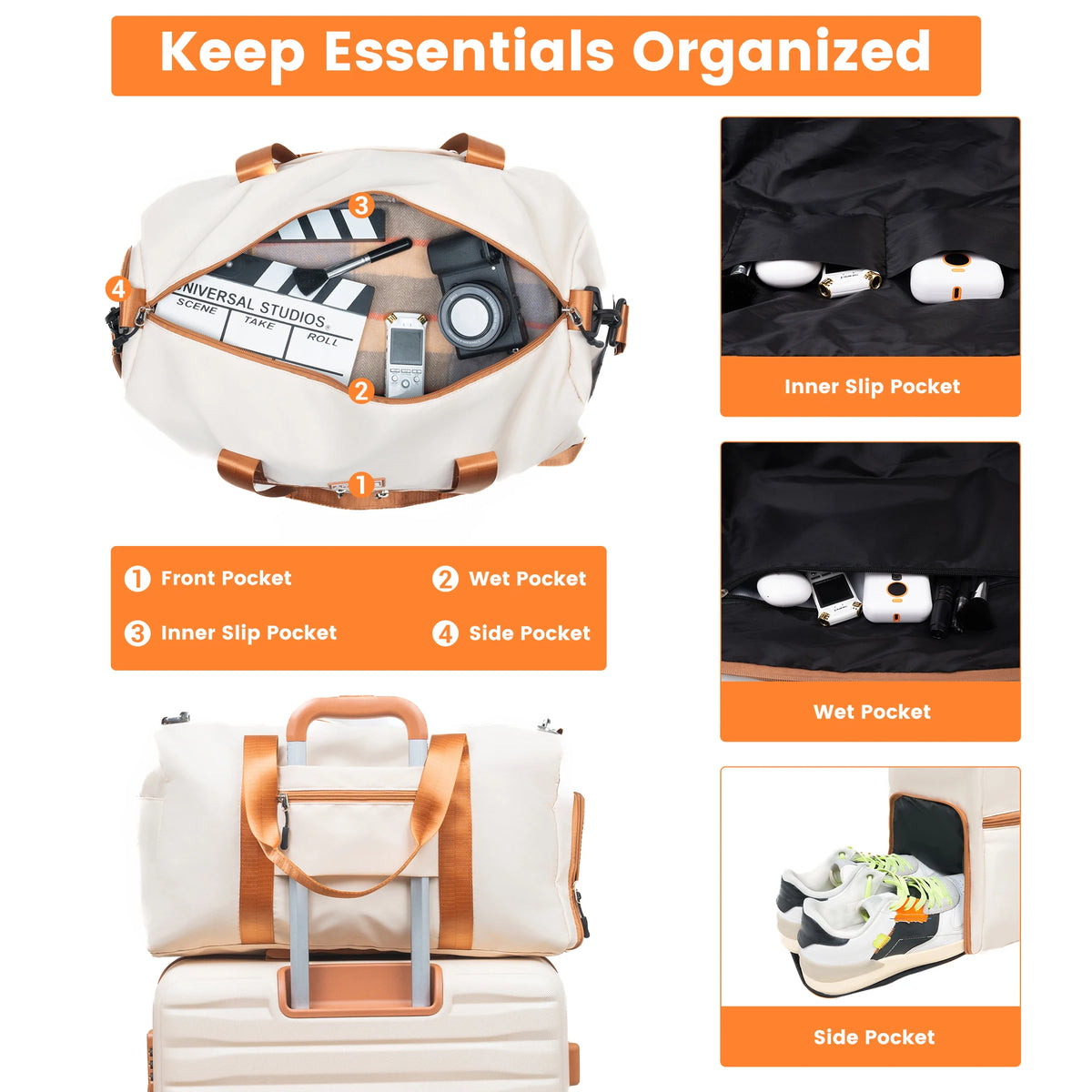 Travelhouse ABS Luggage Set With Spinner Wheels And TSA Lock