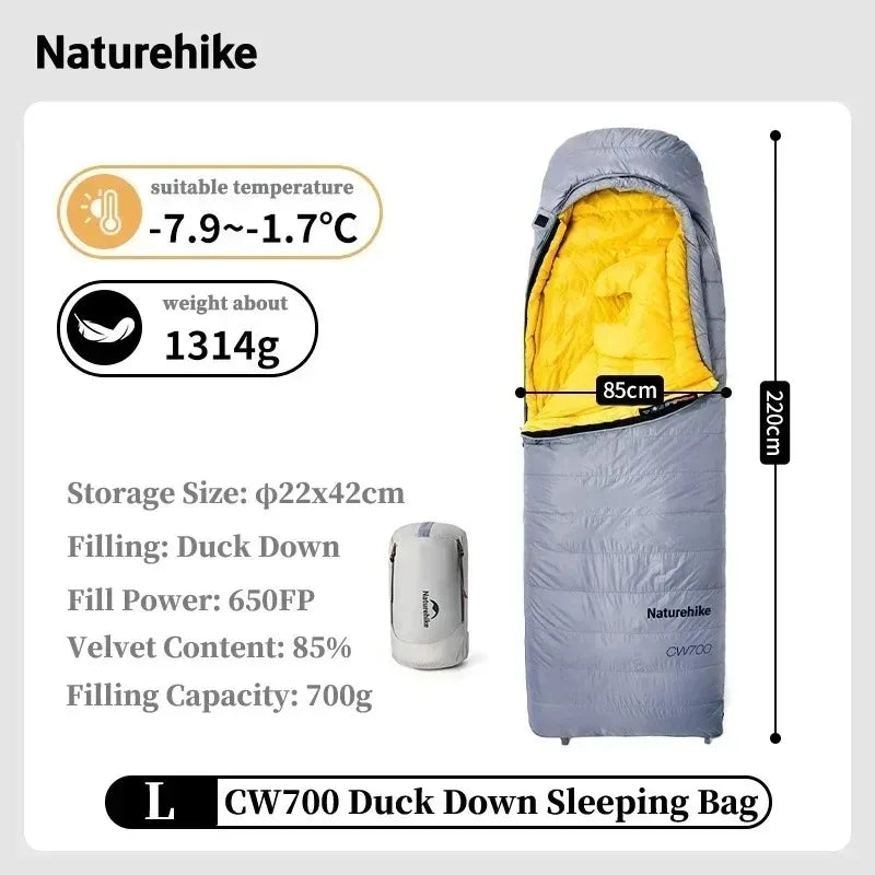 Naturehike Ultralight Duck Down Four Season Sleeping Bag for Camping