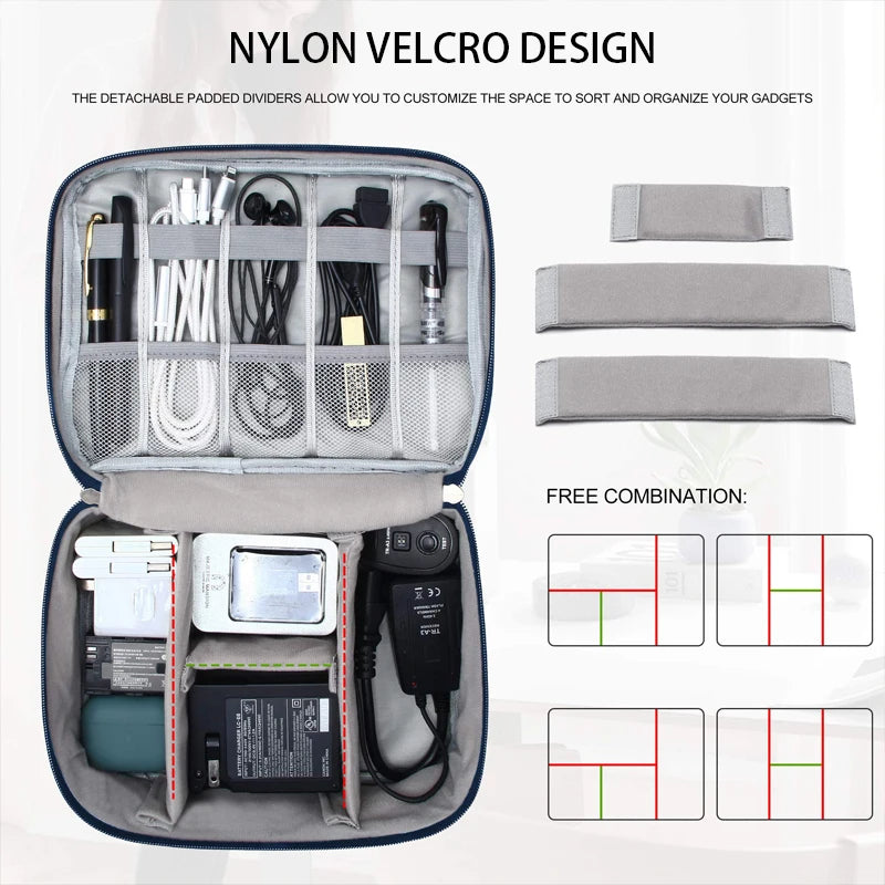 Portable Waterproof Travel Cable Organizer Bag For Electronics Storage Needs