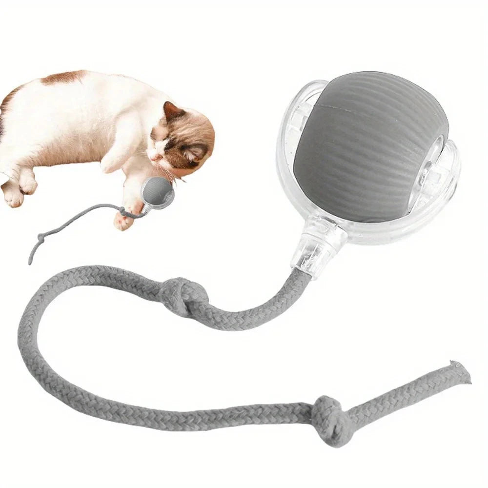 Automatic Rolling Cat Ball USB Rechargeable Interactive LED Toy