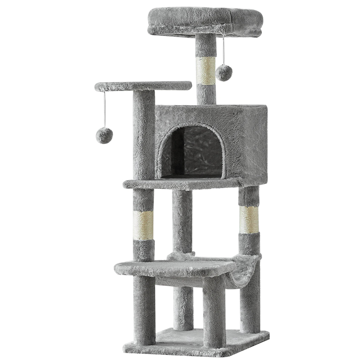 JHK Multi-Level Cat Tree With Sisal Posts And Cat House