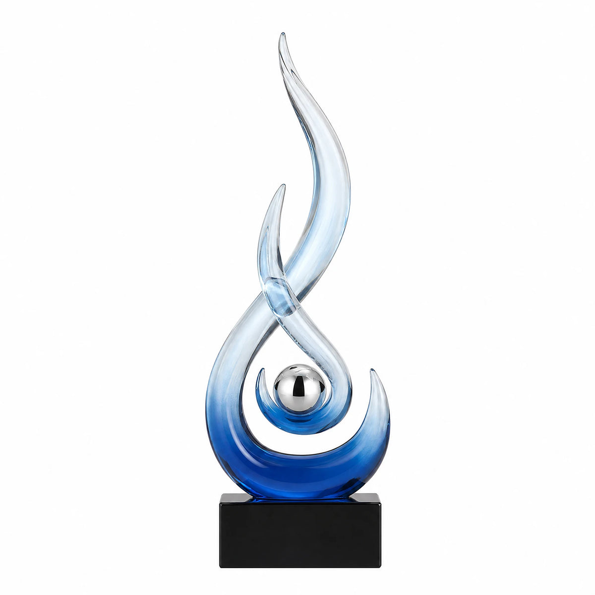 Modern Abstract Resin Flame Sculpture Statue For Contemporary Home Decor