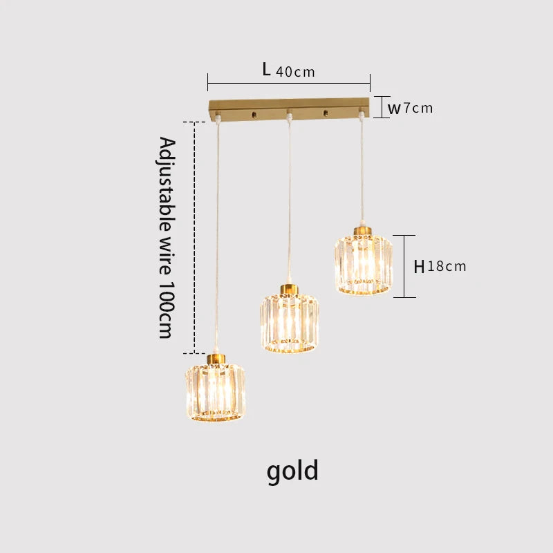 VETRULUS Modern K9 Crystal Ceiling Chandelier Pendant Light