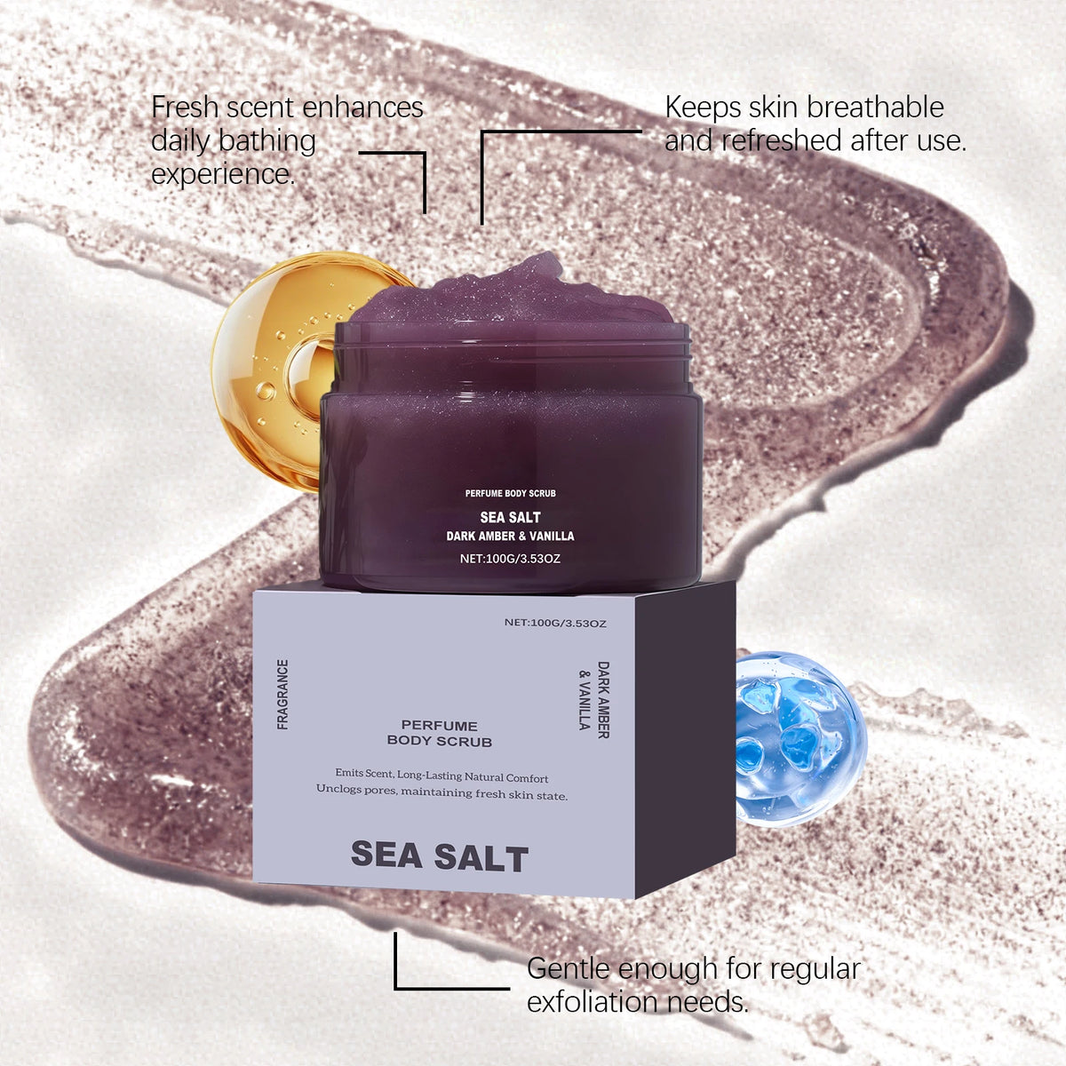 Vanilla Body Scrub Cream for Gentle Exfoliation and Moisturizing