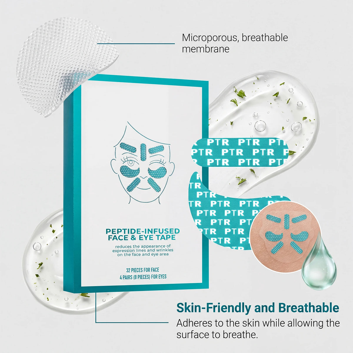 Gentle Moisturizing Facial and Eye Care Patches for Daily Care