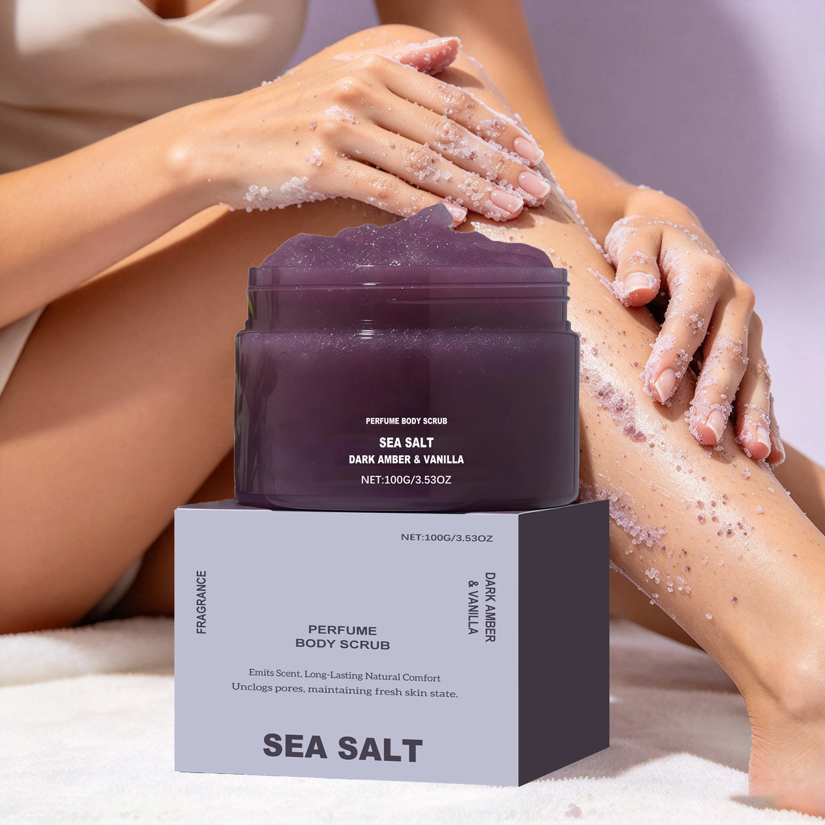 Vanilla Body Scrub Cream for Gentle Exfoliation and Moisturizing