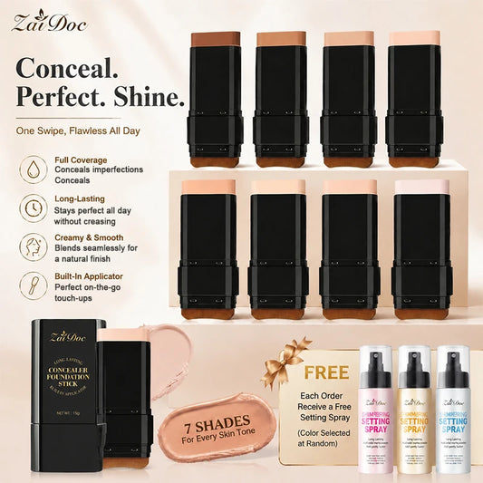 Zaidoc Long Lasting Concealer Foundation Stick Makeup