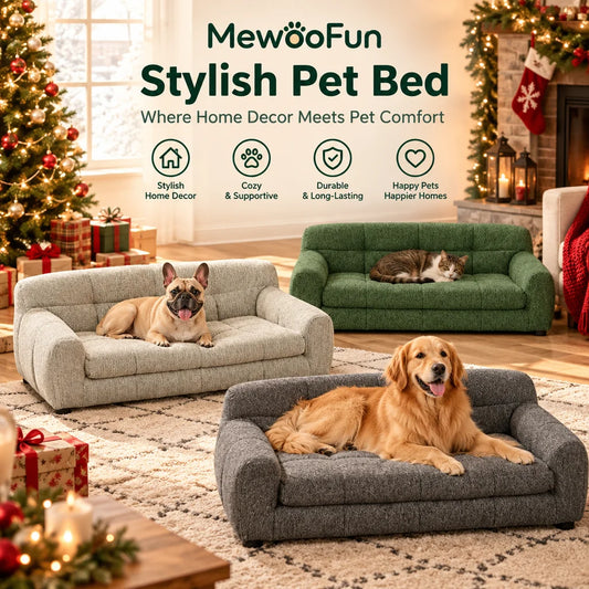 Breathable Pet Sofa Bed With Supportive Backrest And Armrests