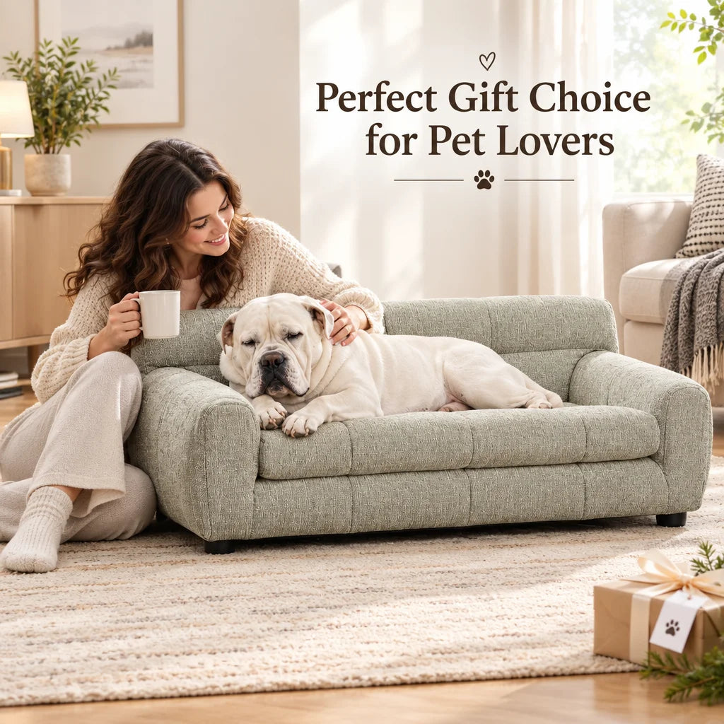 Breathable Pet Sofa Bed With Supportive Backrest And Armrests
