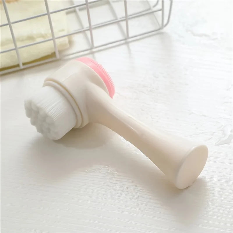 Double Sided Silicone Facial Cleansing Brush for Blackhead Removal