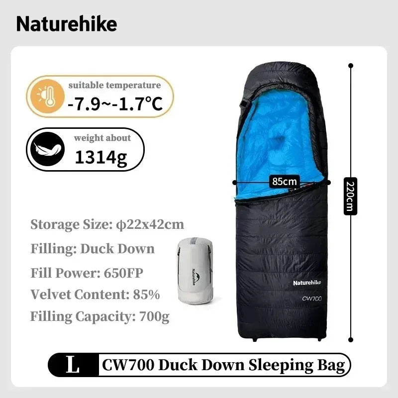 Naturehike Ultralight Duck Down Four Season Sleeping Bag for Camping