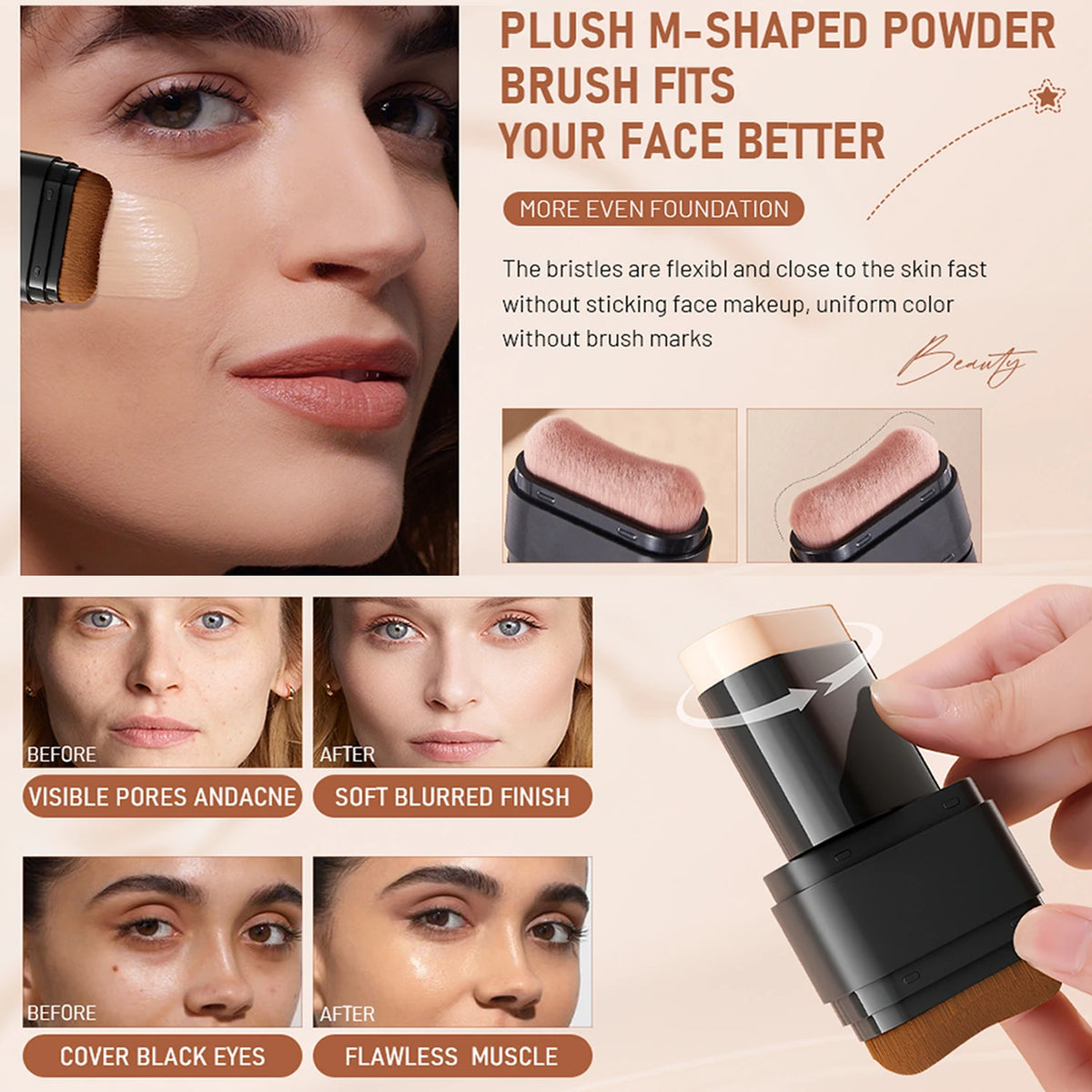 Zaidoc Long Lasting Concealer Foundation Stick Makeup