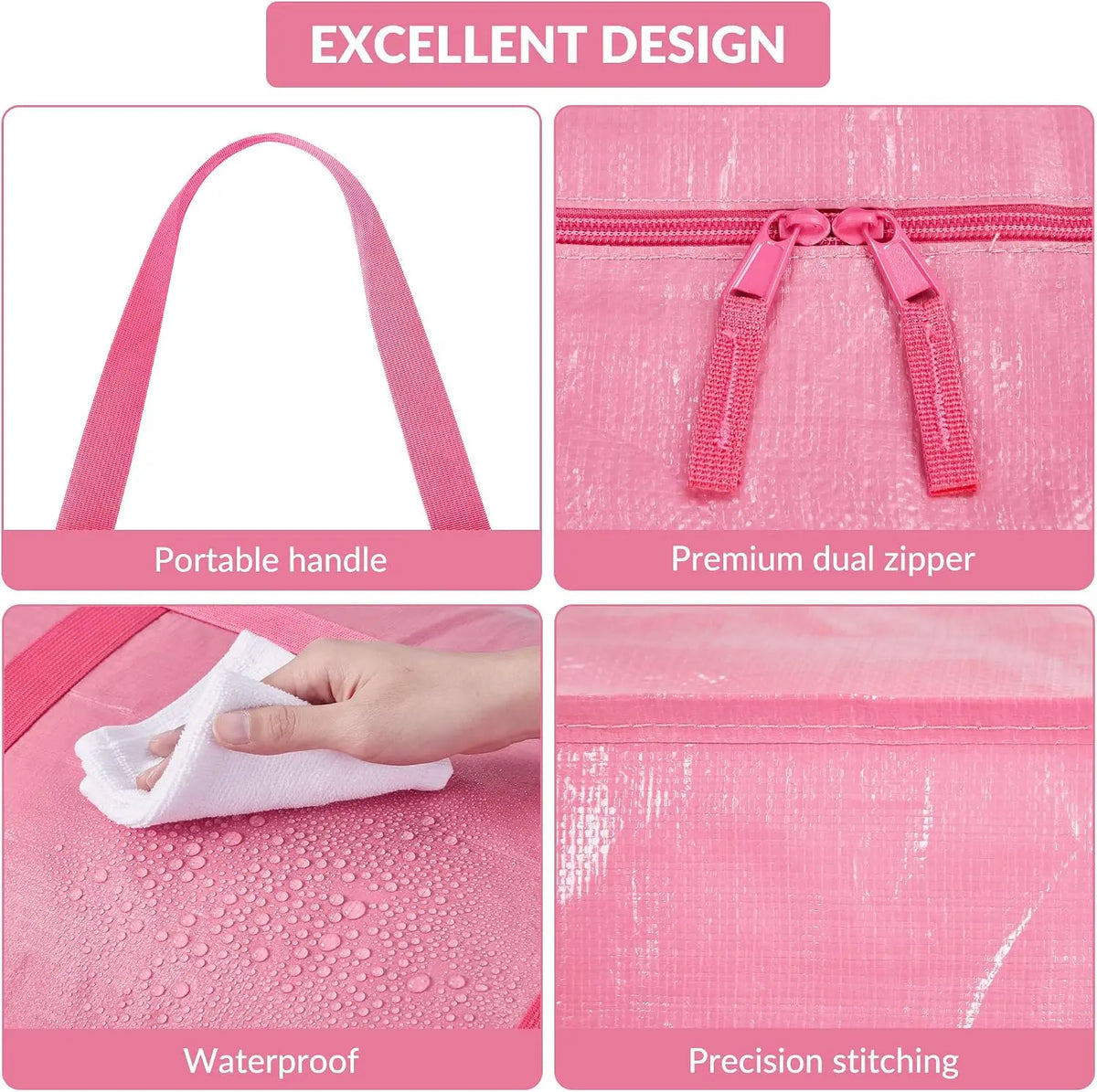 Garvee Reinforced Handle Storage Bags for Moving, Packing, and Travel