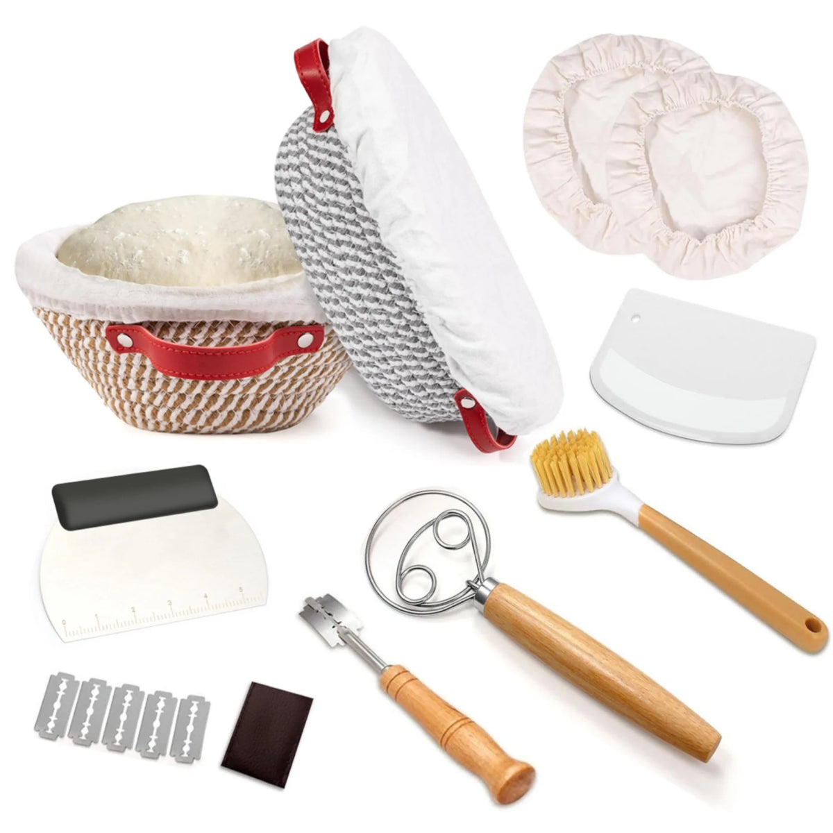 Sourdough Bread Proofing Basket Set With Complete Baking Tools