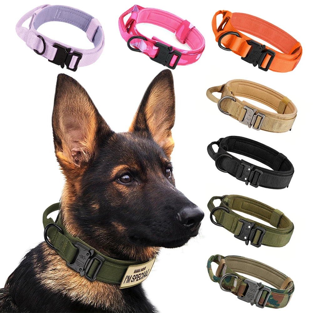 PETRAVEL Adjustable Tactical Dog Collar And Leash Set