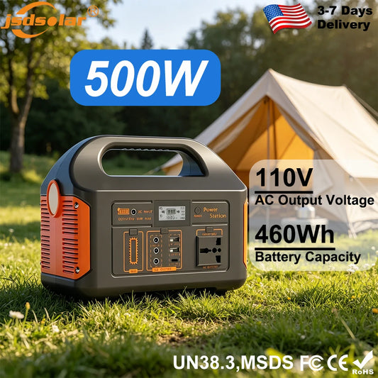 GaiaRay Portable Solar Power Station With LiFePO4 Battery Backup