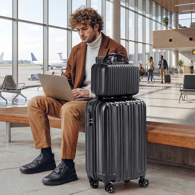 Hardside Luggage Set With TSA Lock, USB Port And Silent Spinners