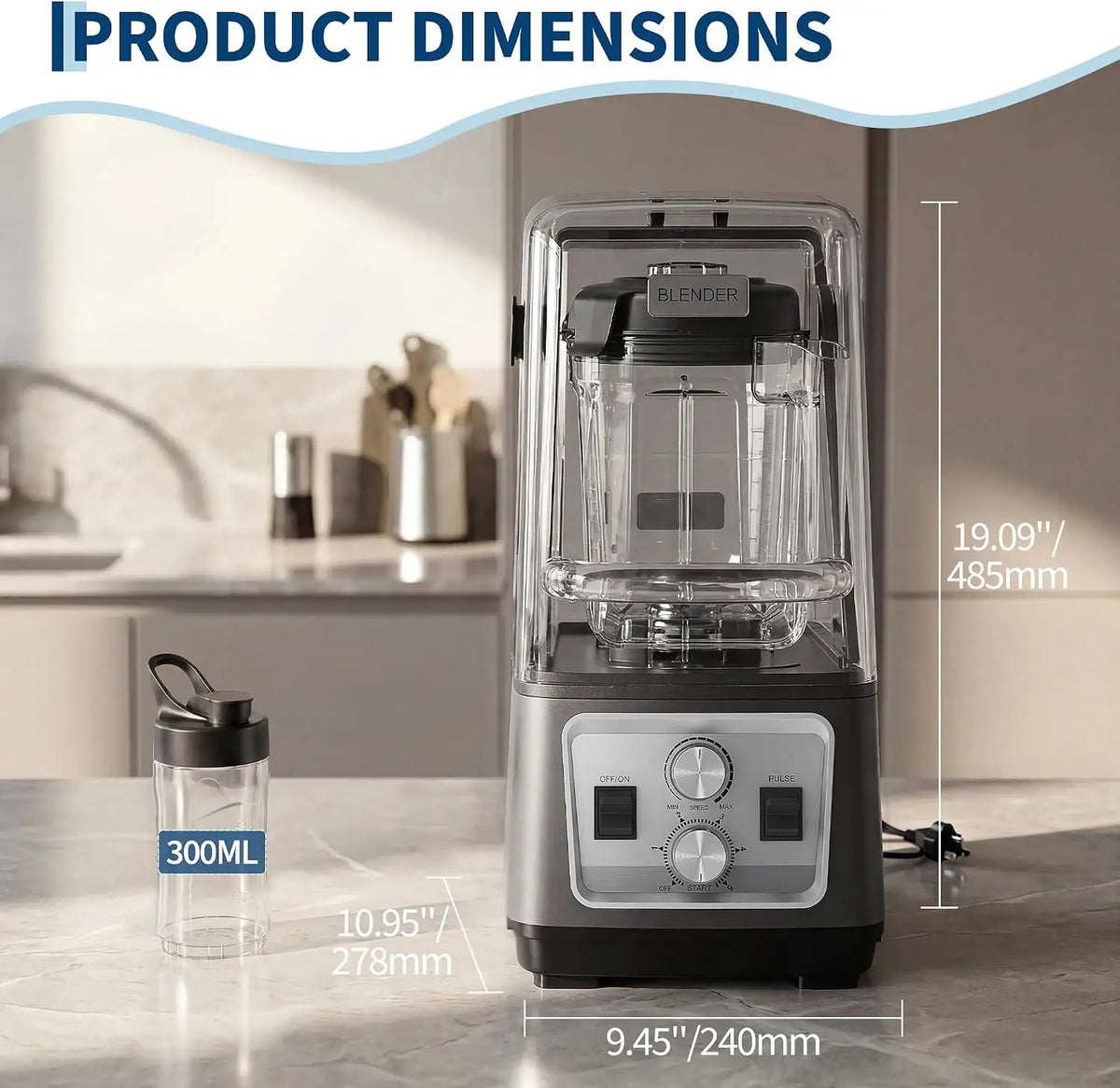 Tacleekii Commercial Blender With Smart Touch Controls And Multiple Functions