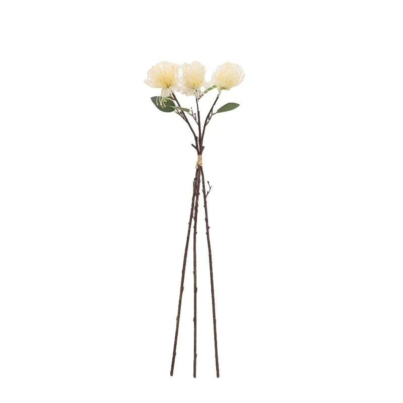 Artificial Mixed Dried White Floral Stem Bundle for Home Decor