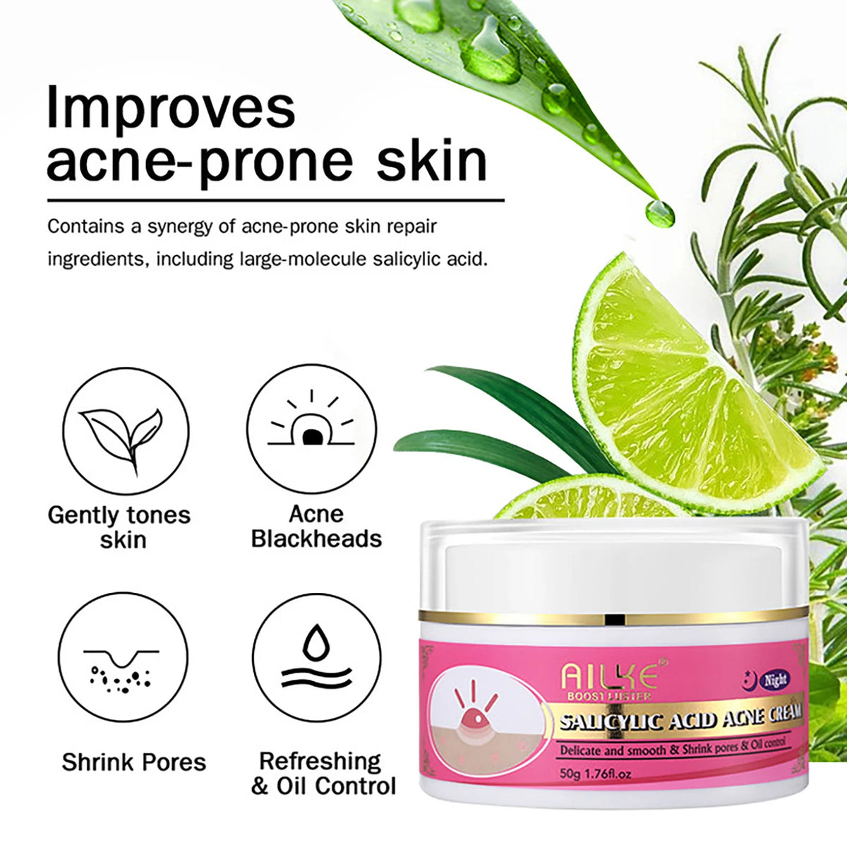 AILKE Natural Skin Brightening Set for Dark Spots and Acne