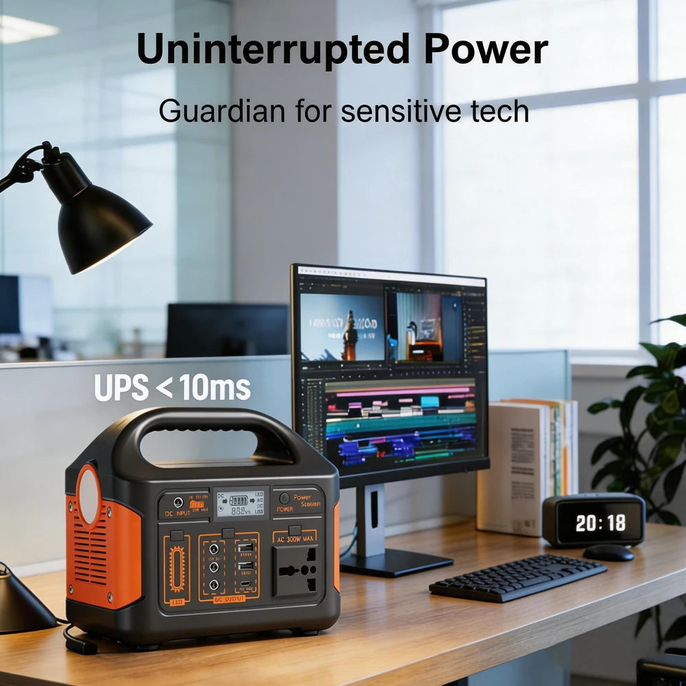 GaiaRay Portable Power Station With LiFePO4 Battery Solar Generator
