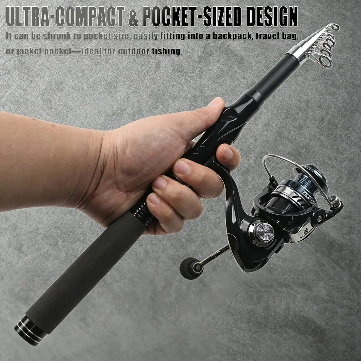 Telescopic Fishing Rod And Reel Combo Kit With Tackle Gear