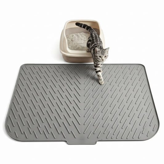 Waterproof Non Slip Silicone Cat Litter Mat for Multiple Cats