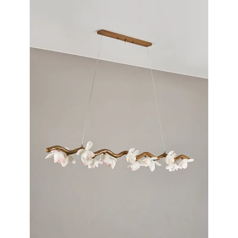 Branching Lotus Flower Pendant Lamp for Zen Style Dining Rooms