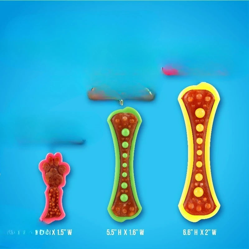 Dental Duo Dog Chew Toy With Bacon Flavor Gum Massage