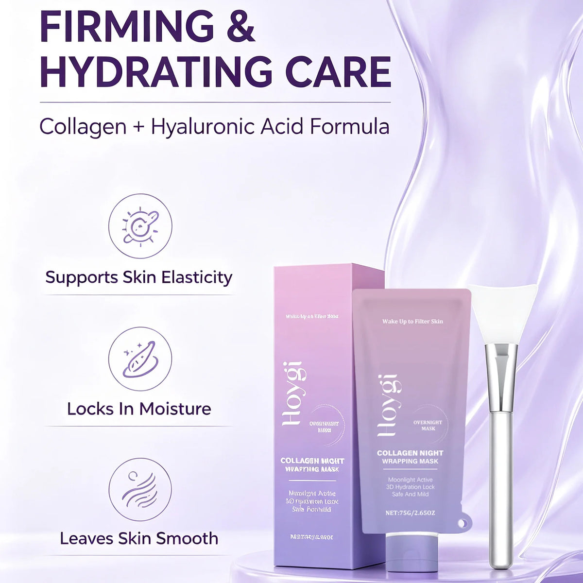 Hoygi Collagen Night Wrapping Mask for Firming and Hydrated Skin