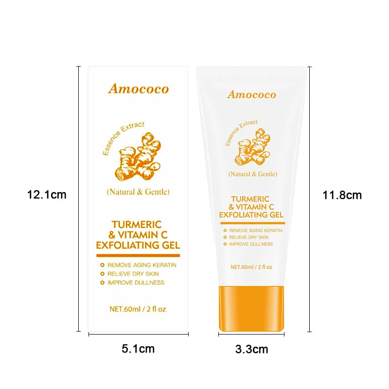 AMOCOCO Turmeric Vitamin C Exfoliating Gel for Smooth Radiant Skin