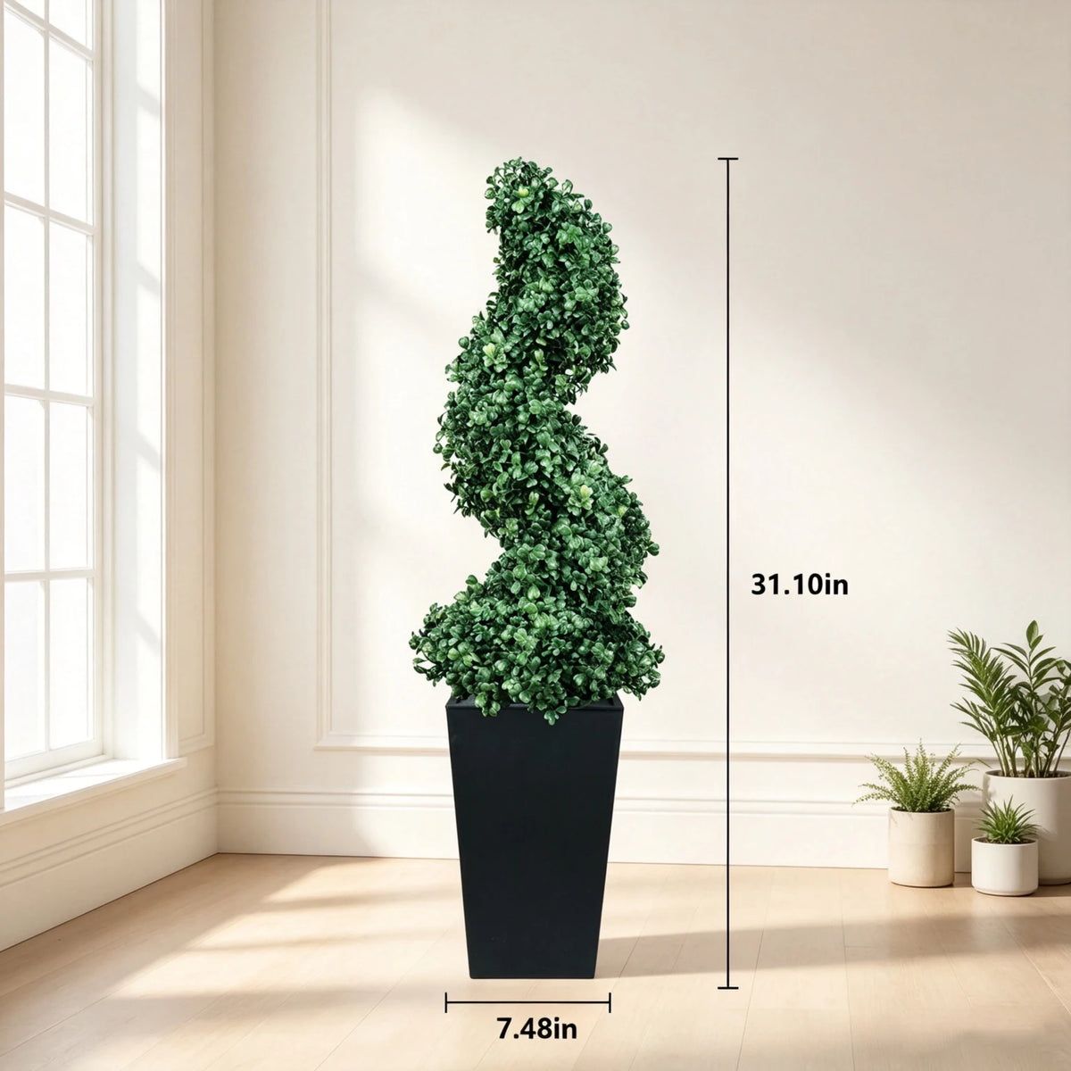 Olitree Artificial Boxwood Spiral Topiary Trees For Indoor Outdoor Decor