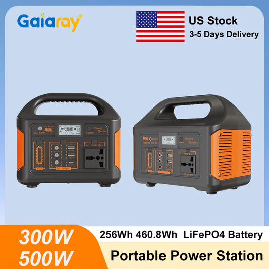 GaiaRay Portable Power Station With LiFePO4 Battery Solar Generator