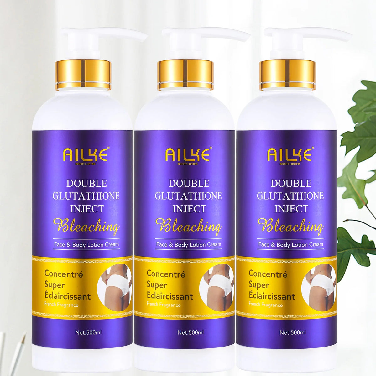 AILKE Glutathione Whitening Skincare Set for Radiant Hydrated Skin