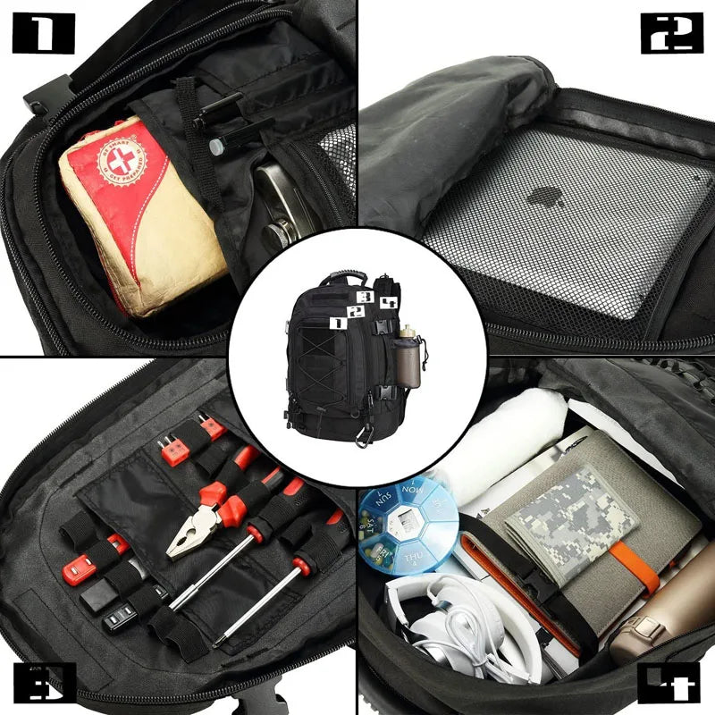 LQARMY Tactical Military Backpack for Hiking Camping and Outdoor Travel