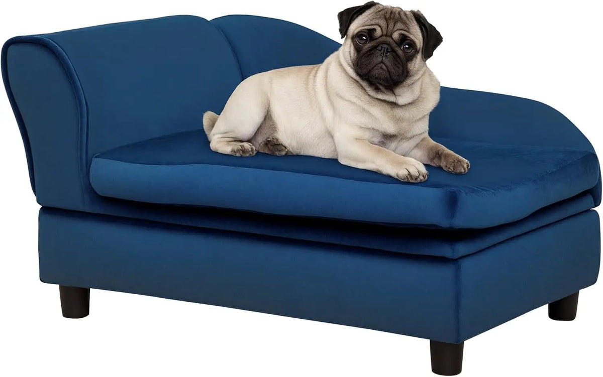 PawHut Luxury Dog Sofa Bed With Hidden Storage And Soft Foam