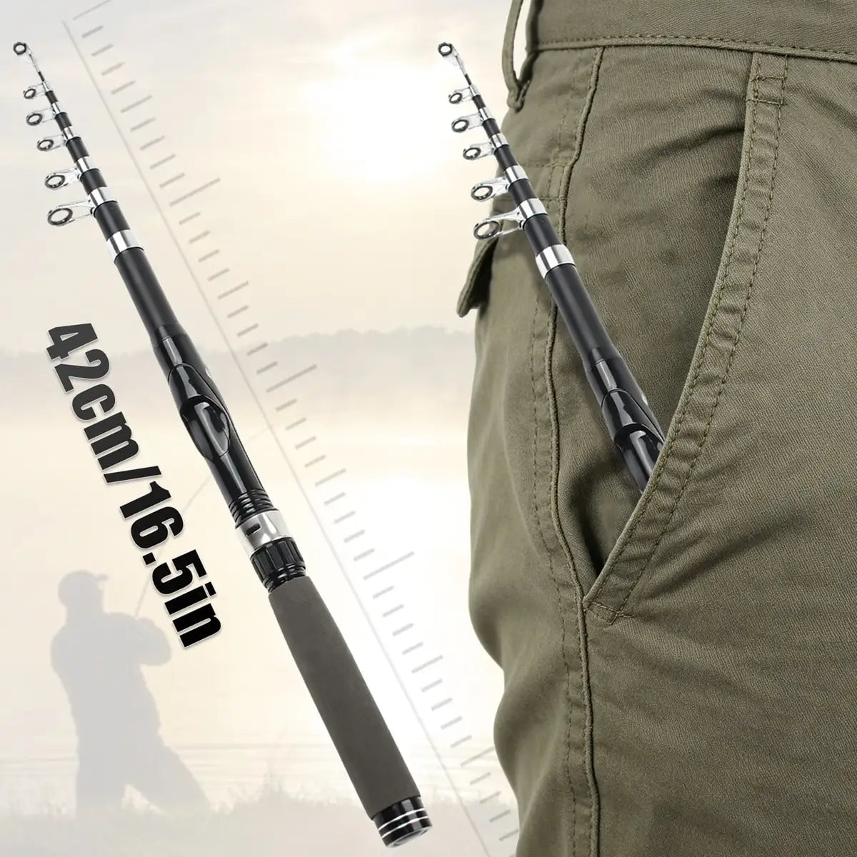 Telescopic Fishing Rod And Reel Combo Kit With Tackle Gear