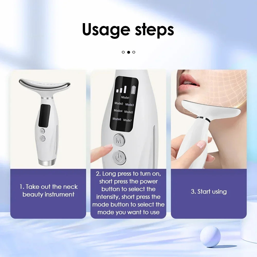 Neck And Face Lifting Massager With LED Photon Therapy