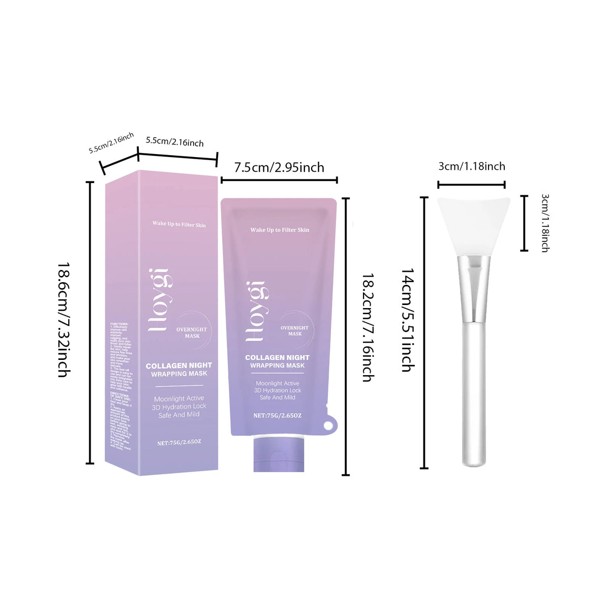 Hoygi Collagen Night Wrapping Mask for Firming and Hydrated Skin