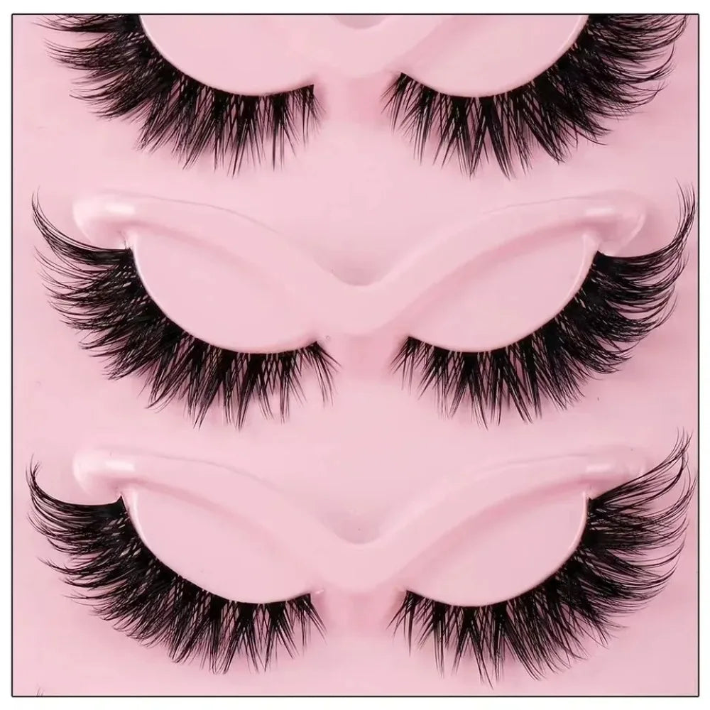Natural Wispy Cat Eye False Eyelashes for Everyday Eye Makeup