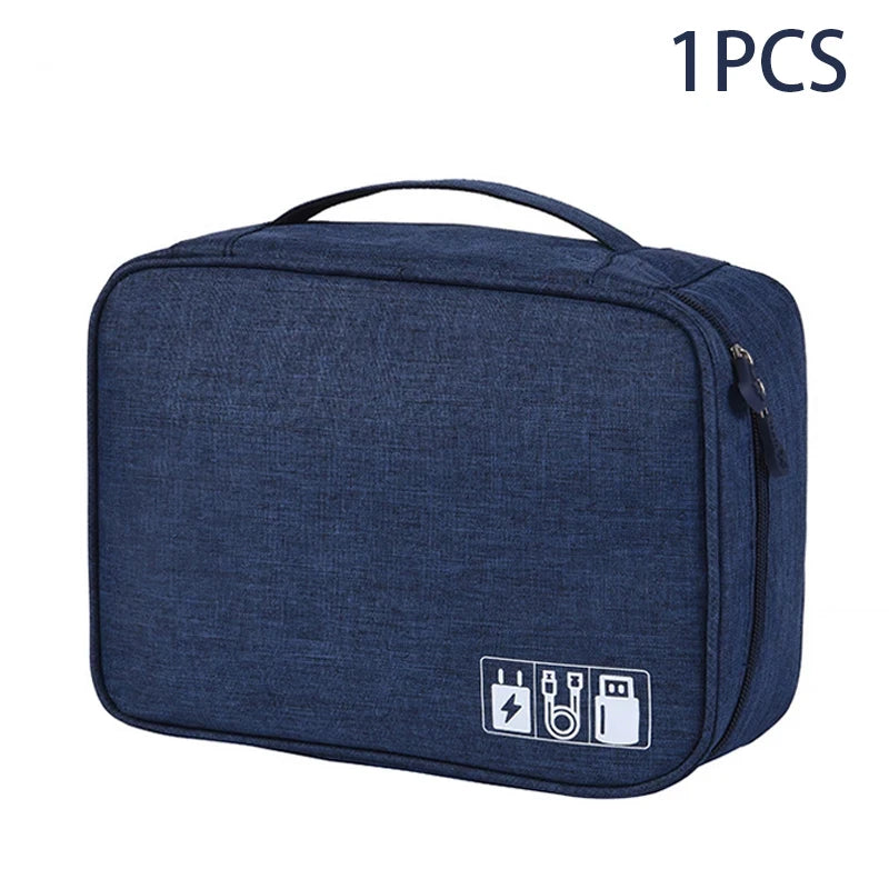 Portable Waterproof Travel Cable Organizer Bag For Electronics Storage Needs