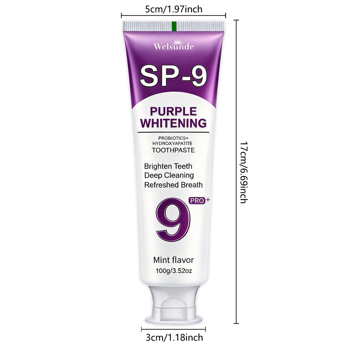 Welsunde Hydroxyapatite Whitening Toothpaste for Fresh Breath and Gum Health
