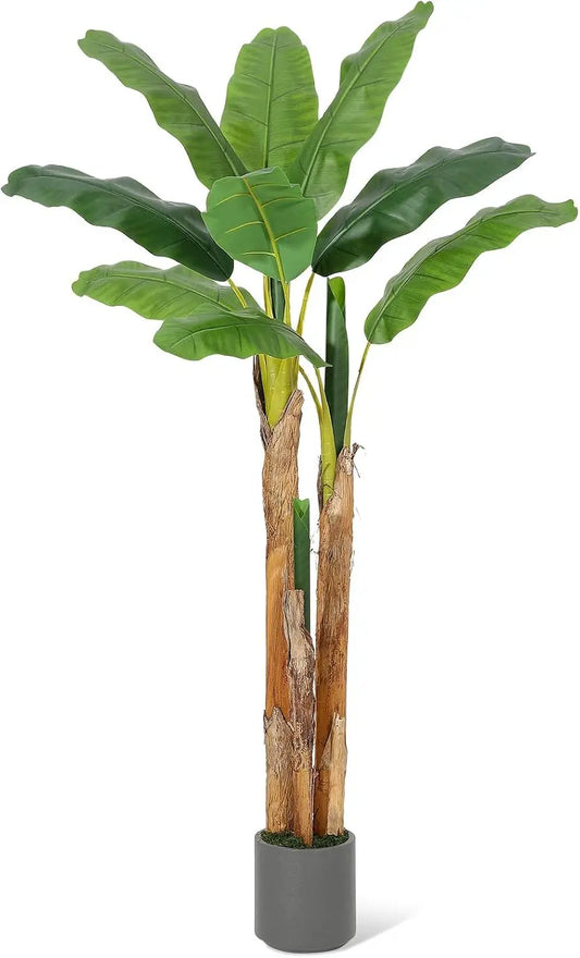 Artificial Banana Tree Faux Tropical Plant for Home Office Decor